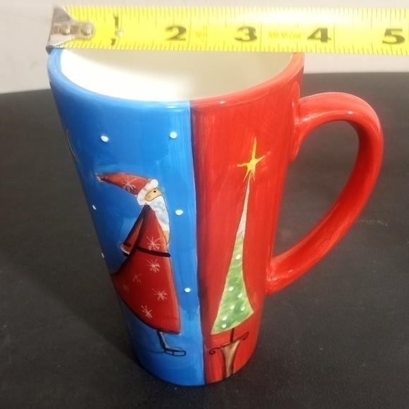 SET of Two Tall Christmas Coffee or Hot Chocolate Mugs 16oz - Picture 12 of 12